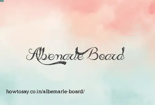Albemarle Board