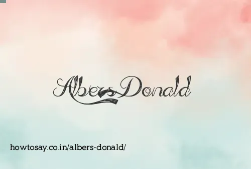 Albers Donald