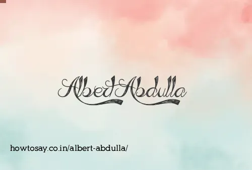 Albert Abdulla
