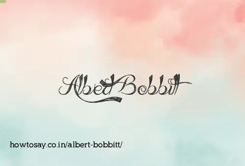 Albert Bobbitt