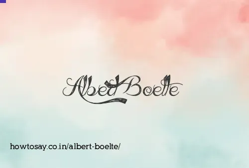Albert Boelte
