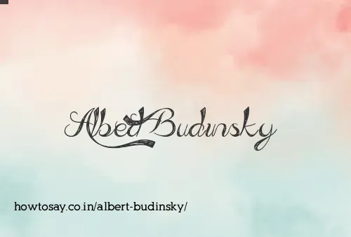 Albert Budinsky