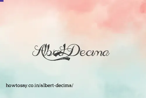 Albert Decima