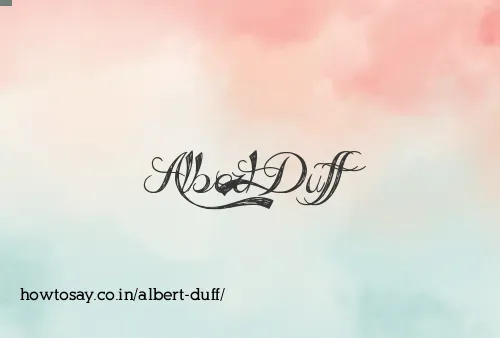 Albert Duff