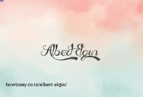 Albert Elgin