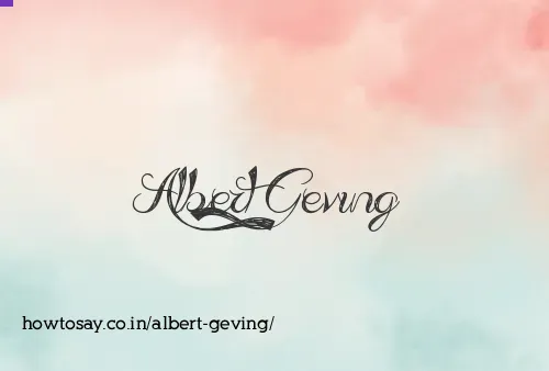 Albert Geving
