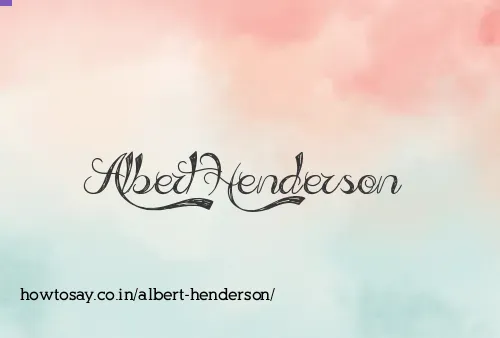 Albert Henderson