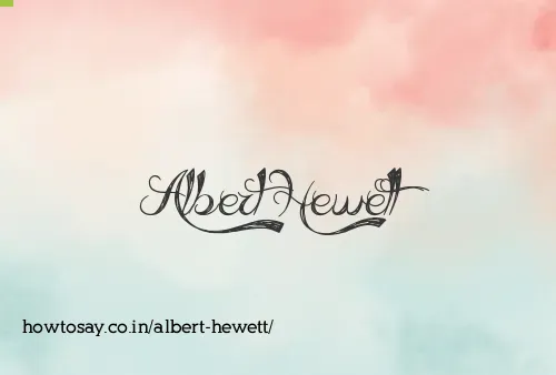 Albert Hewett