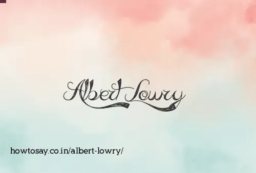 Albert Lowry