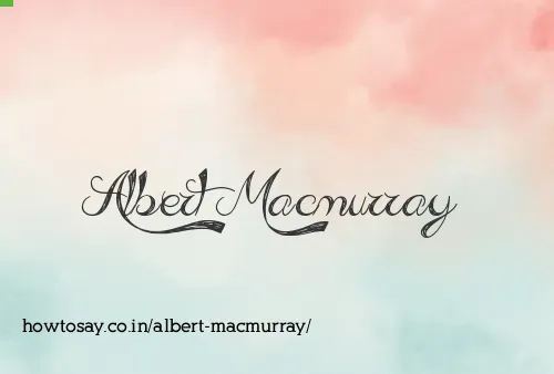 Albert Macmurray