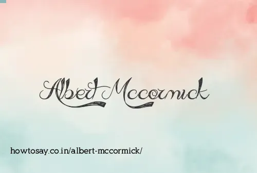 Albert Mccormick