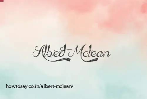Albert Mclean