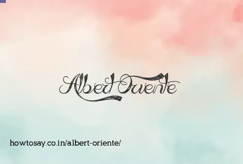 Albert Oriente