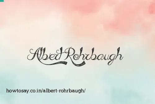 Albert Rohrbaugh