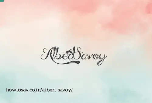 Albert Savoy