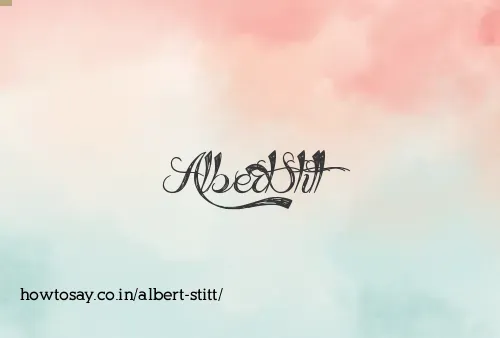 Albert Stitt