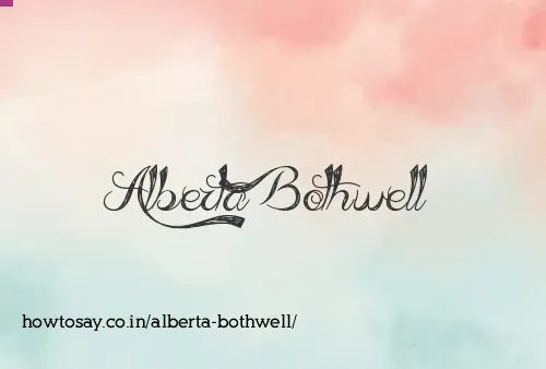 Alberta Bothwell