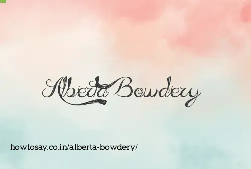 Alberta Bowdery
