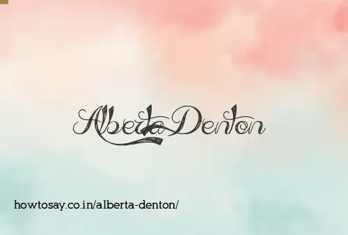 Alberta Denton