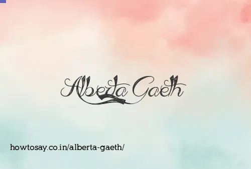 Alberta Gaeth