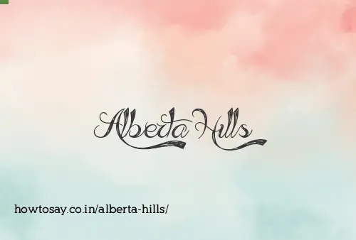 Alberta Hills
