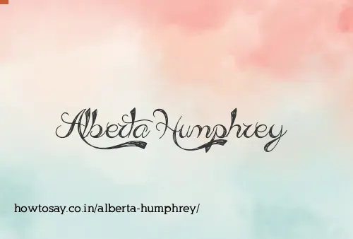 Alberta Humphrey