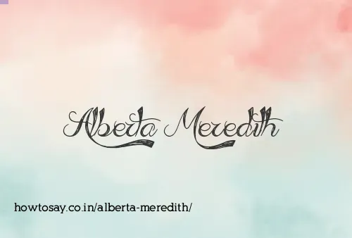 Alberta Meredith