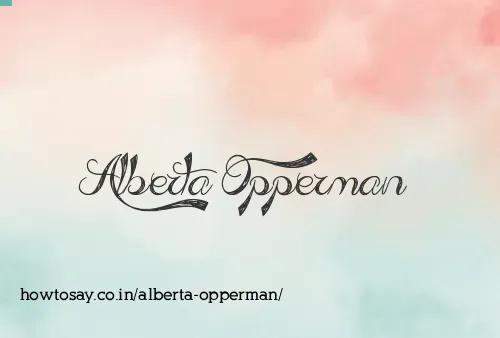 Alberta Opperman