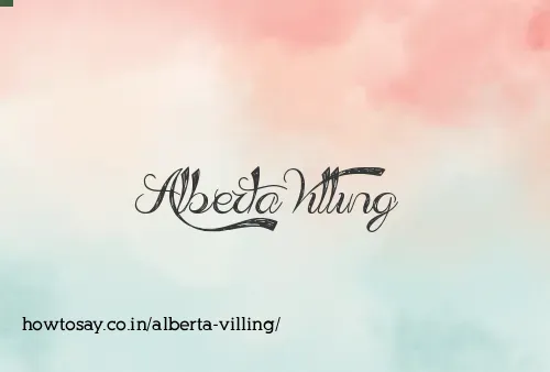 Alberta Villing