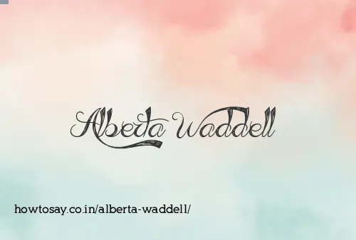 Alberta Waddell