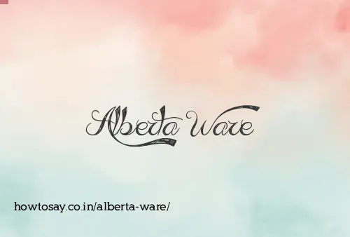 Alberta Ware