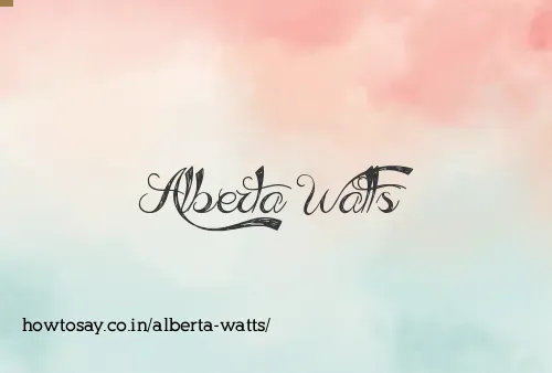 Alberta Watts