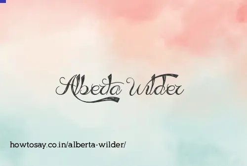 Alberta Wilder