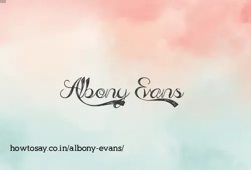 Albony Evans