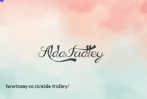 Alda Fridley