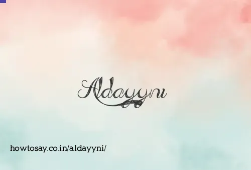 Aldayyni