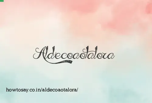 Aldecoaotalora