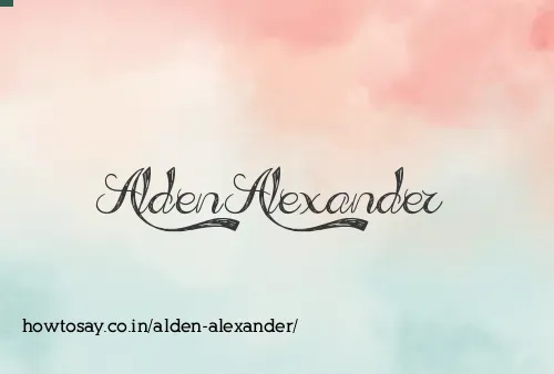 Alden Alexander