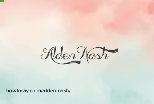 Alden Nash