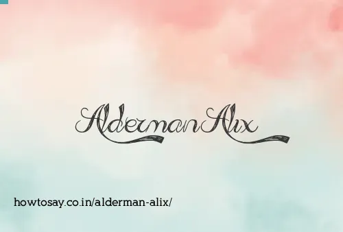 Alderman Alix