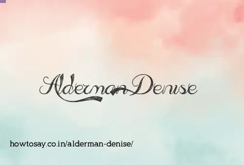 Alderman Denise