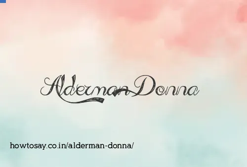 Alderman Donna