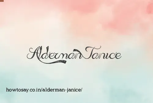 Alderman Janice