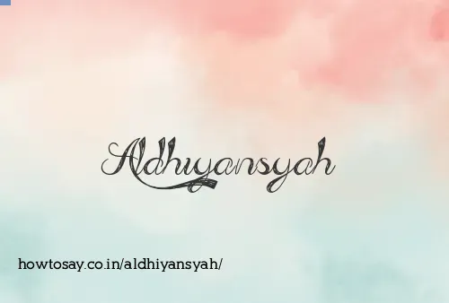 Aldhiyansyah