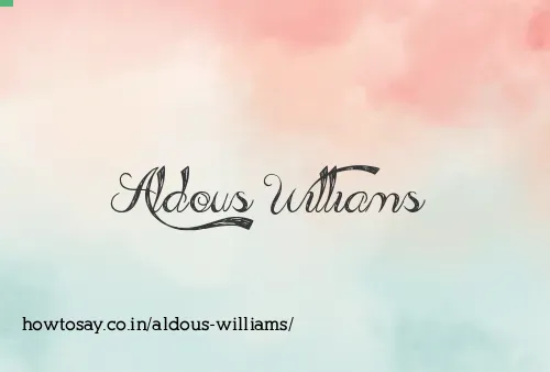 Aldous Williams