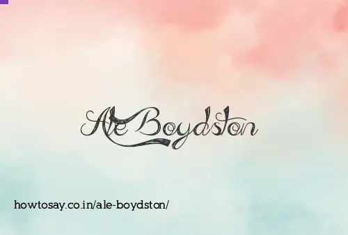 Ale Boydston