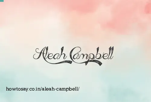 Aleah Campbell