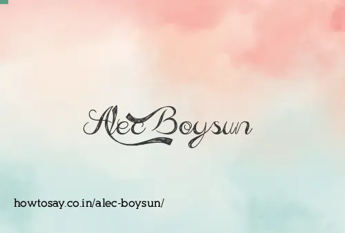 Alec Boysun