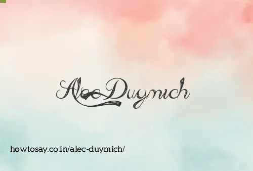 Alec Duymich