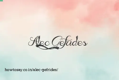 Alec Gefrides